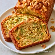 Moist Healthy Zucchini Bread With Walnuts