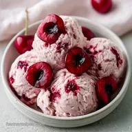 No-Churn Cherry Ice Cream