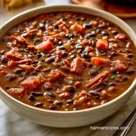 Slow Cooker Black Bean Soup with Ham