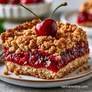 Cherry Pie Crumb Bars in 50 Minutes Recipe Card