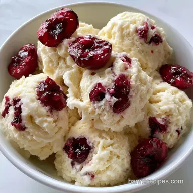 Cherry Vanilla Ice Cream for 8 Servings