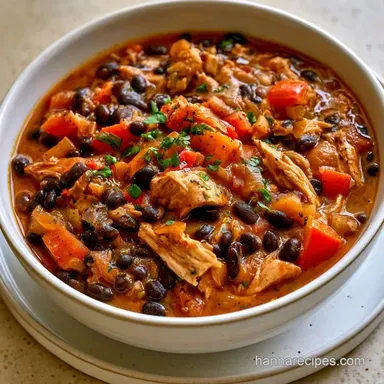 Chicken Black Bean Soup in 30 Minutes Recipe Card