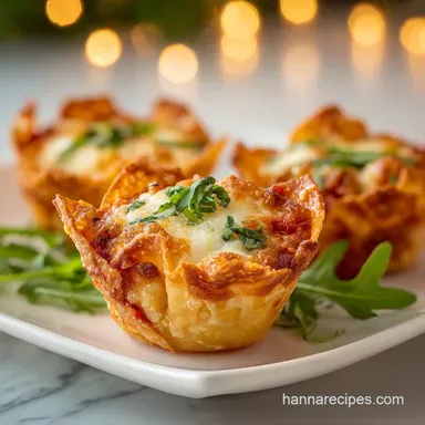 Lasagna Cups with Wonton Wrappers Baked in 30 Minutes