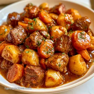Crockpot Beef Stew with Potatoes Recipe Card