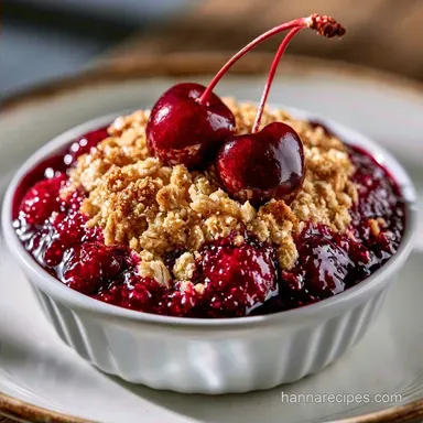 Cherry Crumble with Frozen Cherries