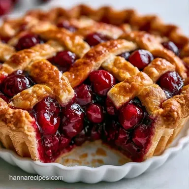 Easy Cherry Pie Recipe for 8 Slices Recipe Card