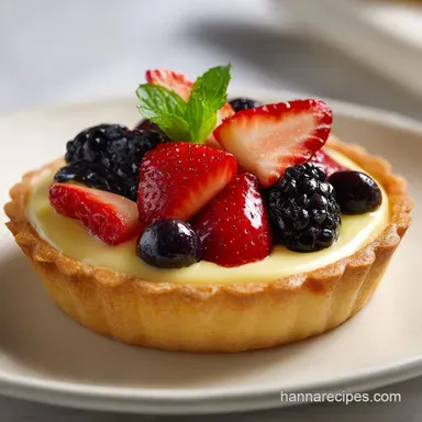 Fruit Flan for 8 Servings: Silky Custard and Crisp Crust