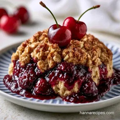 Cherry Crisp for 6 Servings Recipe Card