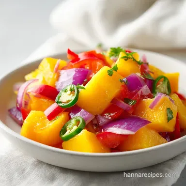 Mango Salsa in 15 Minutes: Vibrant Mexican Party Appetizer Recipe Card