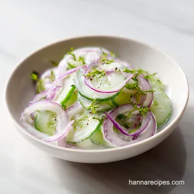 Grandmas Cucumber Salad: Creamy and Silky in 15 Minutes Recipe Card