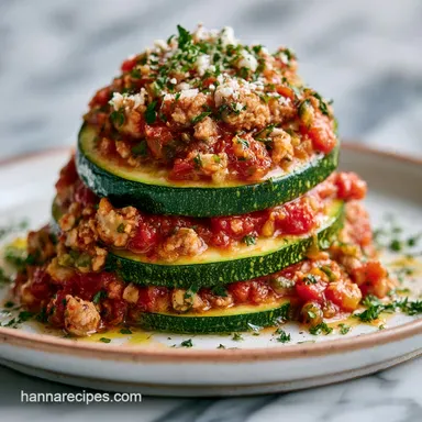 Zucchini Lasagna for 12 Servings Recipe Card