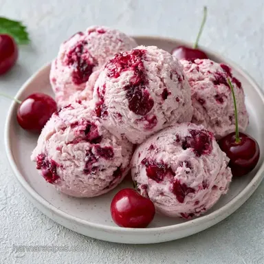 Cherry Ice Cream for 8 Servings Recipe Card