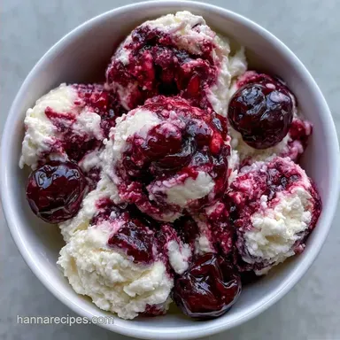 Cherry Ice Cream with Condensed Milk