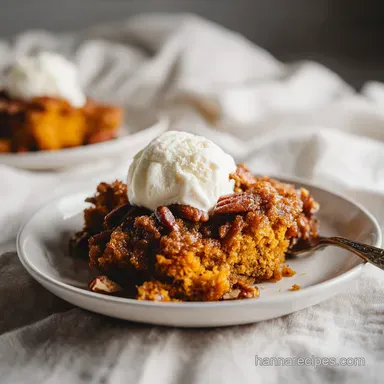 Pumpkin Pecan Cobbler with Molten Pumpkin Base for 10 Servings
