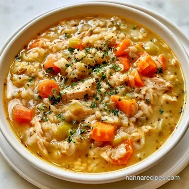Slow Cooker Chicken Rice Soup: Creamy Recipe Card