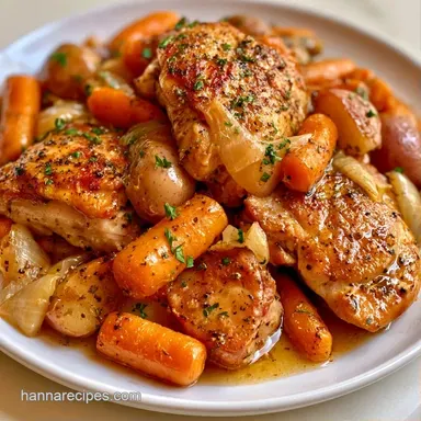 Slow Cooker Chicken Veggies in 6 Hours Recipe Card