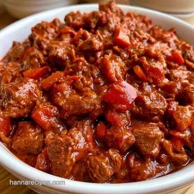 Slow Cooker Chili with Ground Beef Recipe Card