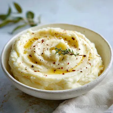 Slow Cooker Mashed Potatoes: Creamy Side Dish for 10 Servings Recipe Card
