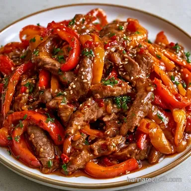 Slow Cooker Pepper Steak for 6 Servings