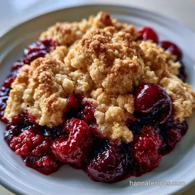 Cherry Cobbler for 6-8 Servings Golden Recipe Card