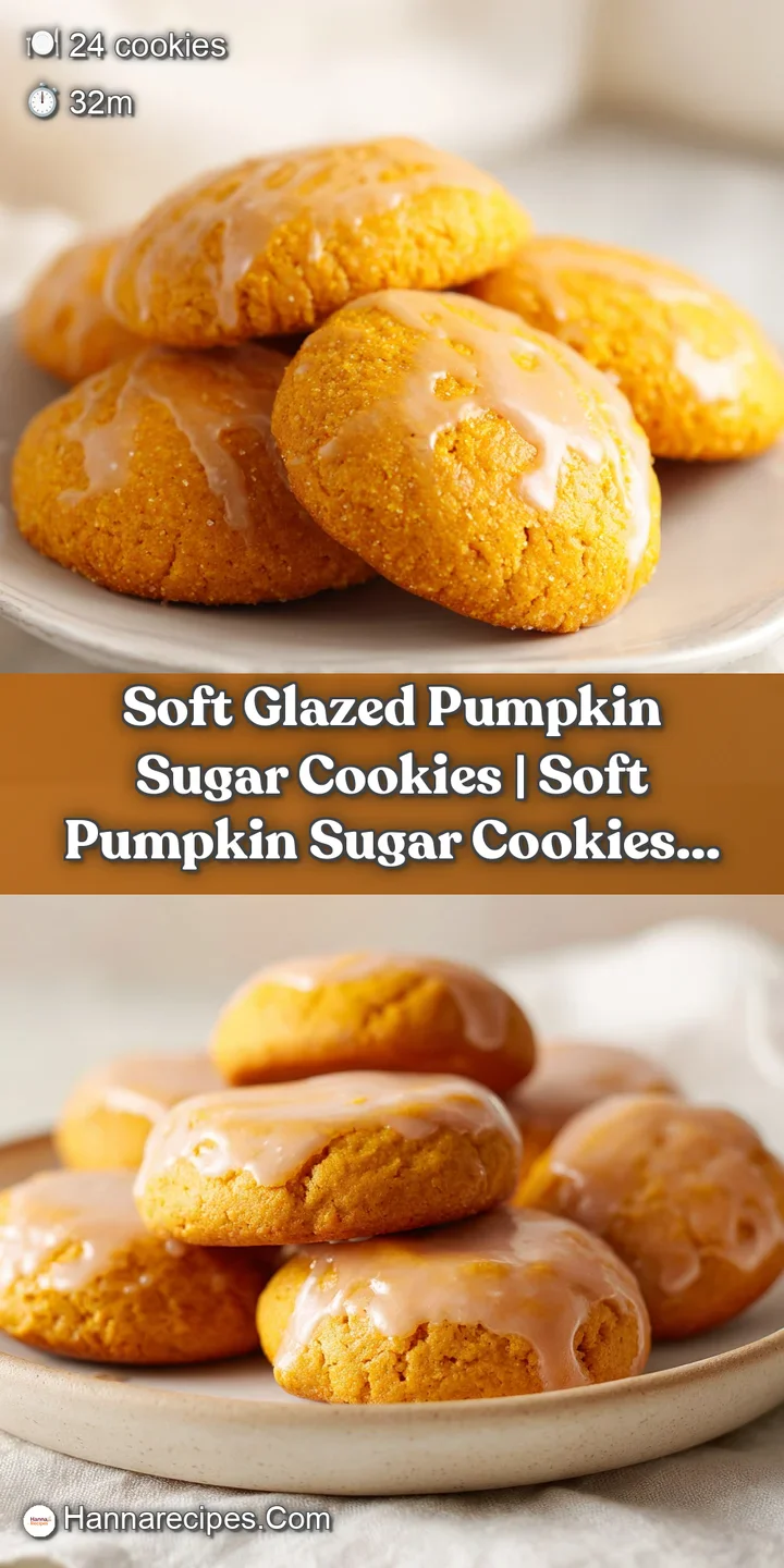 Close-up of a pillowy orange cookie with a thick, glossy white glaze and a dusting of warm cinnamon spice.