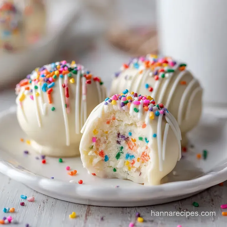Christmas Funfetti Cake Batter Truffles