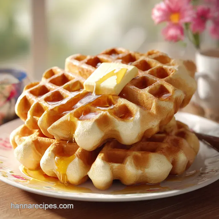 Golden toasted waffles on a white plate with vibrant red strawberries and a light dusting of powdered sugar.