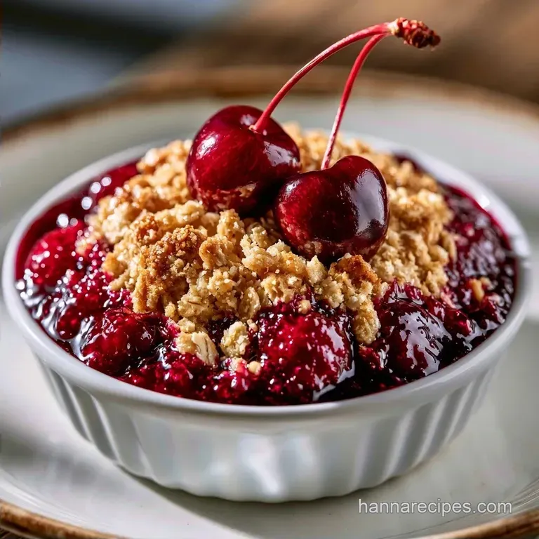 Cherry Crumble with Frozen Cherries