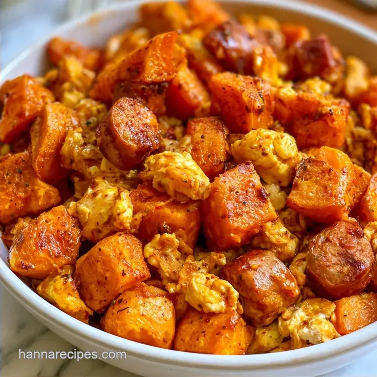High Protein Breakfast Bowl with Sweet Potato