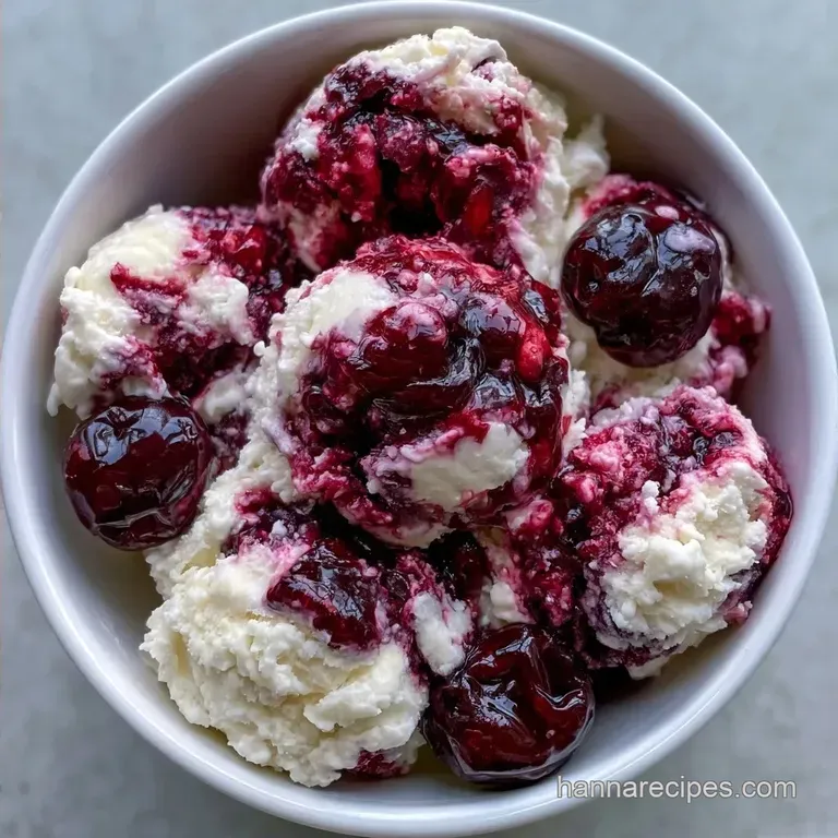 No-Churn Creamy Cherry Ice Cream