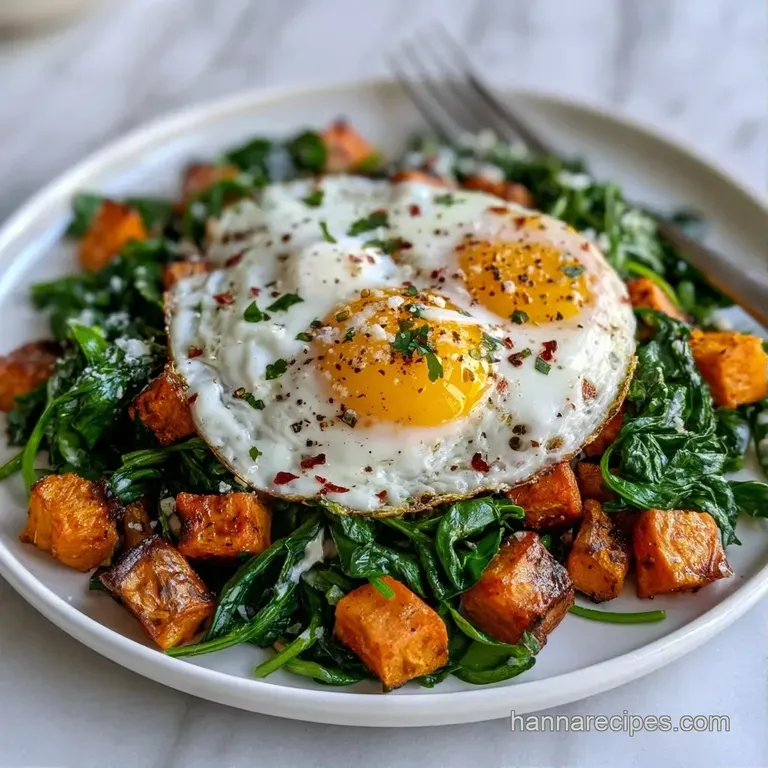 Vibrant greens and toasted seeds arranged neatly around a bright yellow egg yolk in a matte black bowl.