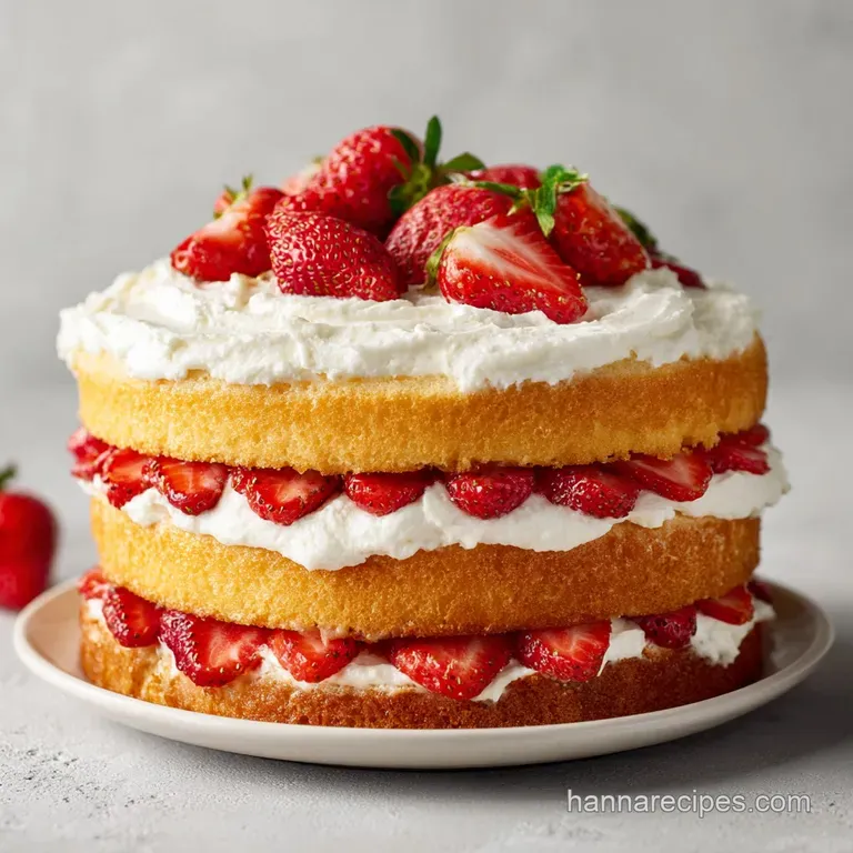 Strawberries and Cream Layer Cake: Failure-Proof