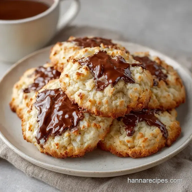 A neat stack of golden-brown cookies on a white ceramic plate, paired with a glass of cold milk and a linen napkin.