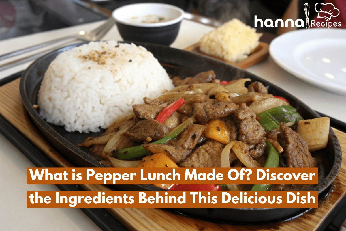 Sizzling Pepper Lunch with beef, chicken, rice, and vegetables on a hot plate, with steam rising.