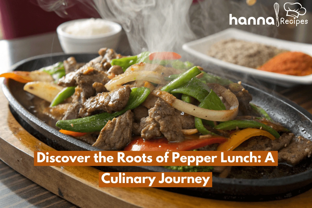 Sizzling Pepper Lunch plate with seared beef and vegetables, showcasing its unique dining experience.