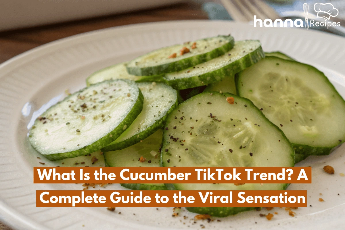 Crispy cucumber slices with seasonings, fresh and vibrant, showcasing the trend from TikTok.