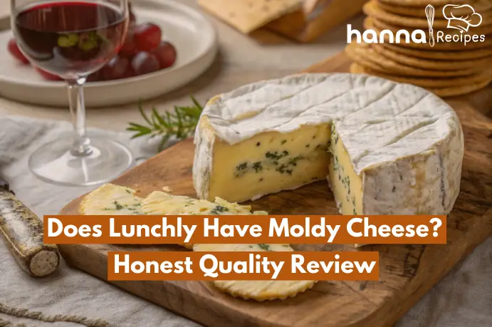 Close-up of Lunchly cheese showing quality concerns, addressing 'Does Lunchly Have Moldy Cheese?