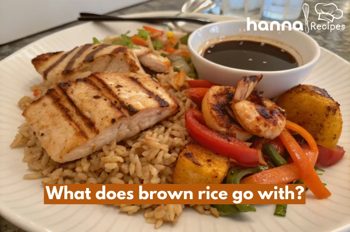 What does brown rice go with