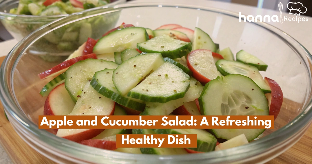 Fresh and healthy apple and cucumber salad with vibrant green cucumbers and crisp apples, perfect for a refreshing meal.