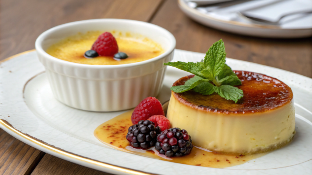 What's the difference between crème brûlée and custard