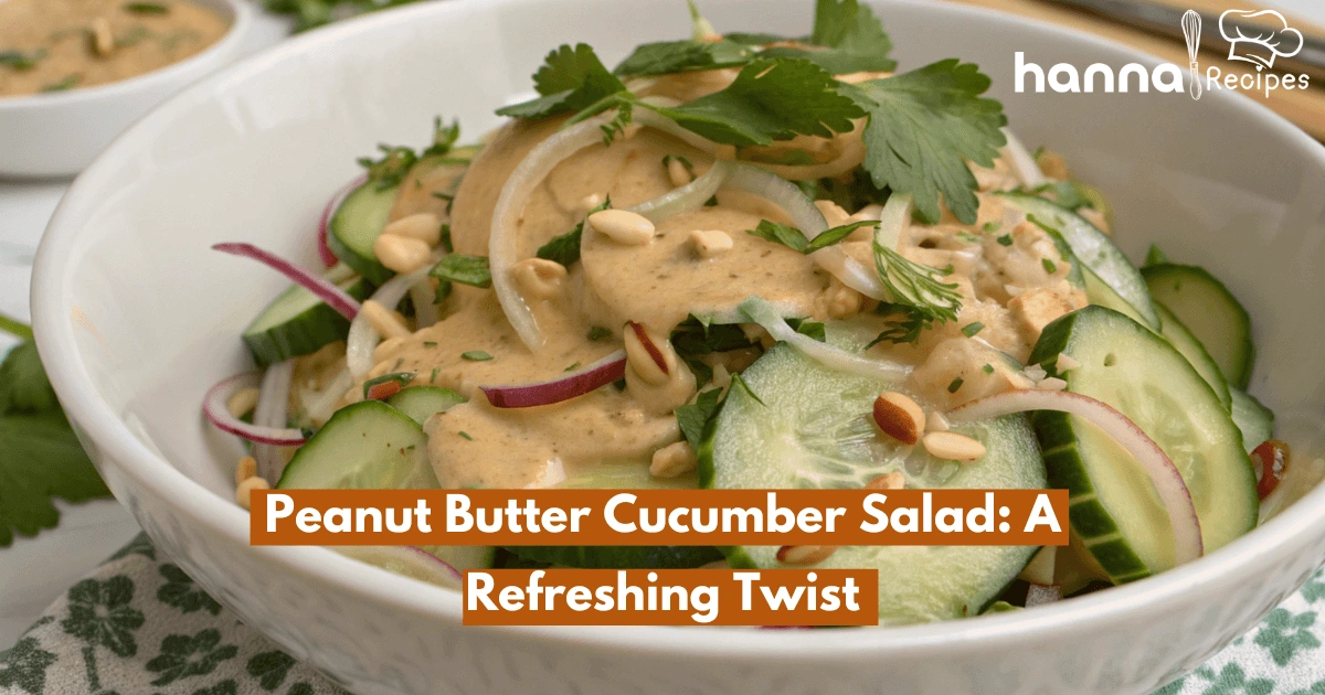 Peanut butter cucumber salad with fresh ingredients and a unique twist, served in a bowl for a healthy, refreshing meal.