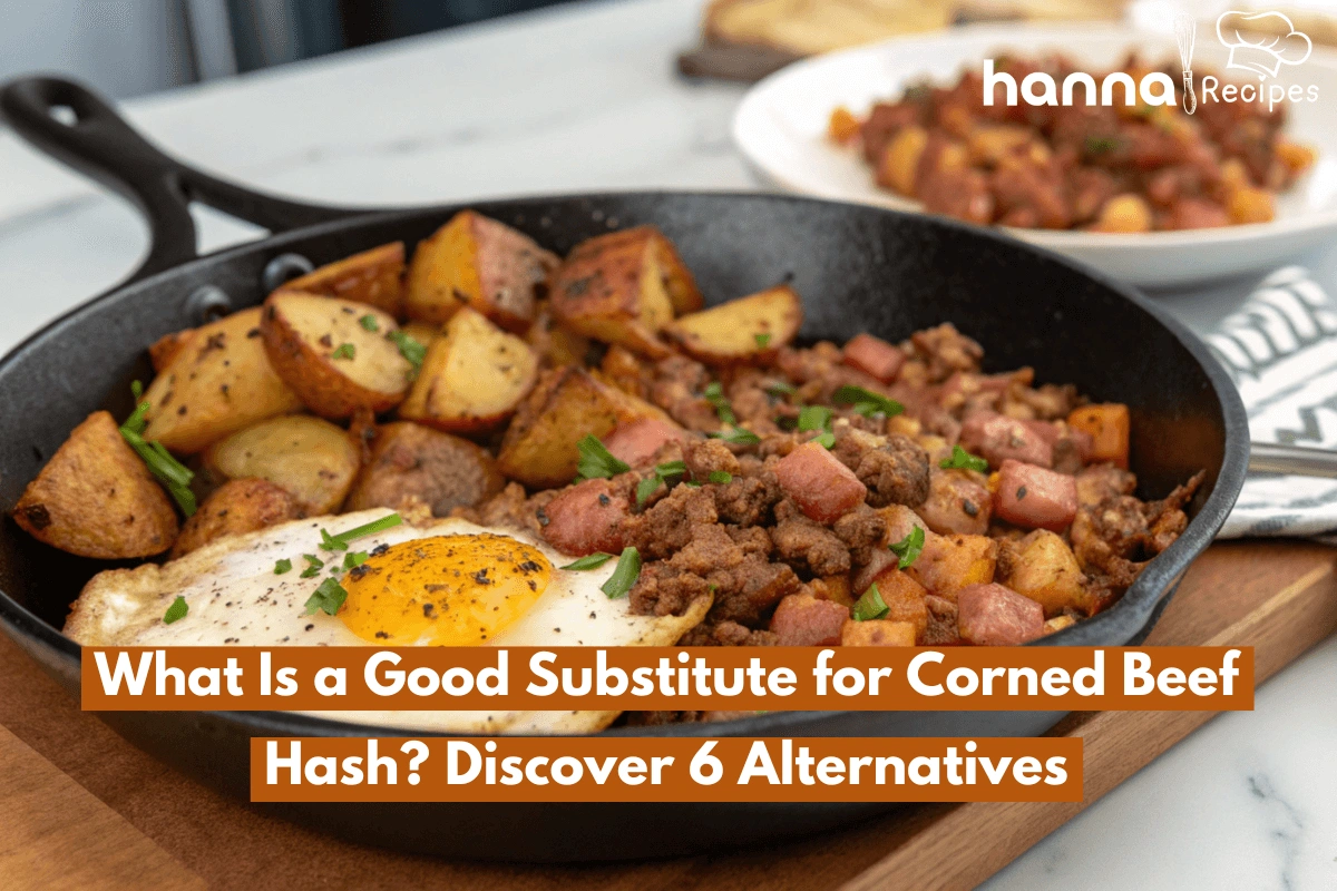 A vibrant, homemade skillet of various corned beef hash substitutes including sausage, sweet potato, and vegetarian options.