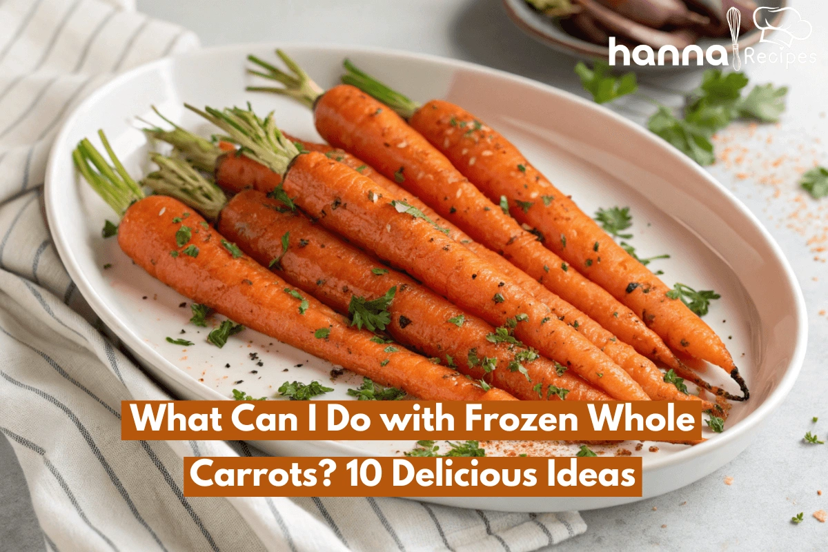 Vibrant cooked frozen whole carrots, seasoned and ready for a meal.