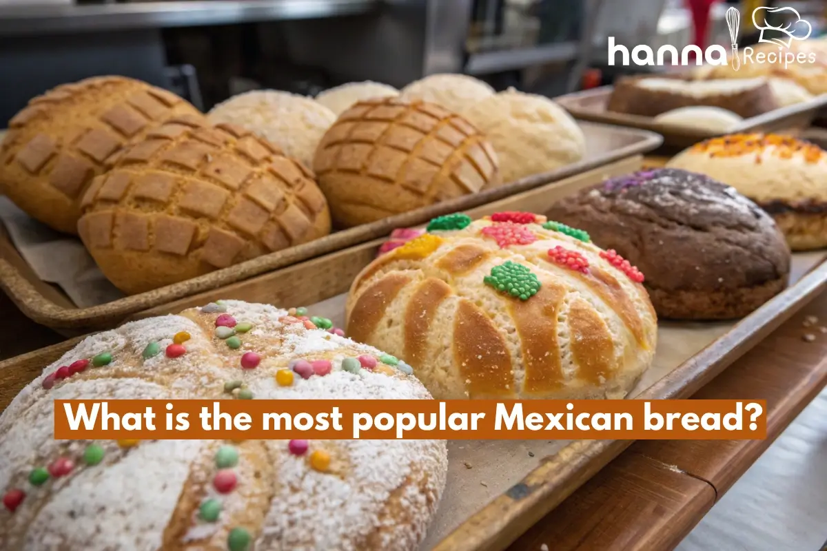 What is the most popular Mexican bread? Freshly baked Conchas and Pan de Muerto with colorful sugary toppings.